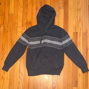 American Eagle Outfitters Charcoal Sweater with Hood